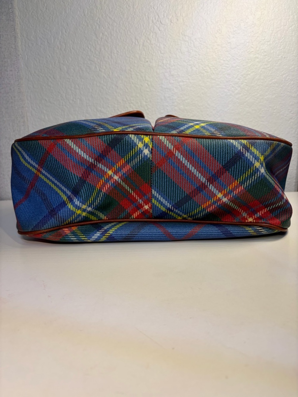 Dooney & Bourke Multicolor Plaid Shoulder Bag with Tan Trim - Picture 8 of 10
